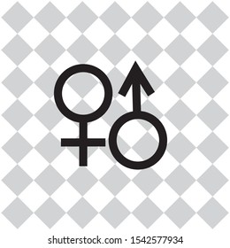 icon gender on a gray background