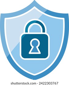 Icon of General Data Protection Regulation. Lock icon. Protection icon. Lock and shield lock vector. Antivirus icon stock. Secure payment Protection. Free insuranced elements. Cyber security concept.
