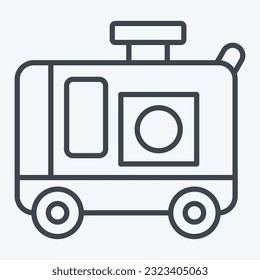 Icon Generator. related to Construction Vehicles symbol. line style. simple design editable. simple illustration
