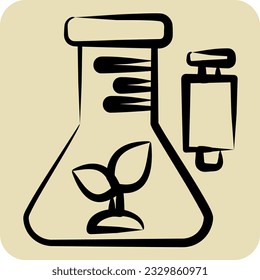 Icon Genetic Modification. related to Agriculture symbol. hand drawn style. simple design editable. simple illustration