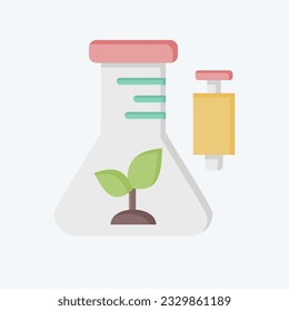 Icon Genetic Modification. related to Agriculture symbol. flat style. simple design editable. simple illustration
