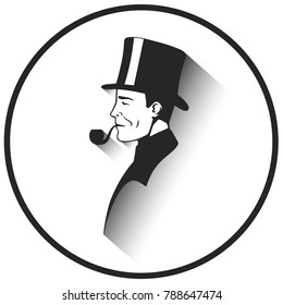Icon of a gentleman with a pipe.