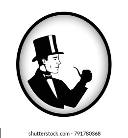 Icon of a gentleman with a pipe.