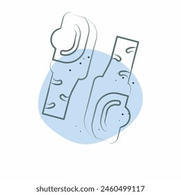 Icon Geoduck Pacific. related to Seafood symbol. Color Spot Style. simple design illustration