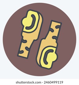 Icon Geoduck Pacific. related to Seafood symbol. color mate style. simple design illustration