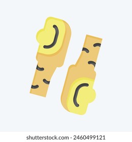 Icon Geoduck Pacific. related to Seafood symbol. flat style. simple design illustration
