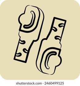 Icon Geoduck Pacific. related to Seafood symbol. hand drawn style. simple design illustration