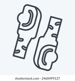 Icon Geoduck Pacific. related to Seafood symbol. line style. simple design illustration