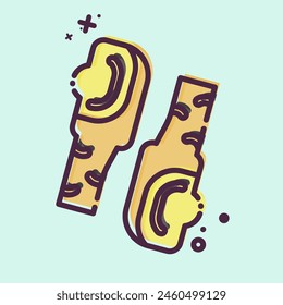 Icon Geoduck Pacific. related to Seafood symbol. MBE style. simple design illustration