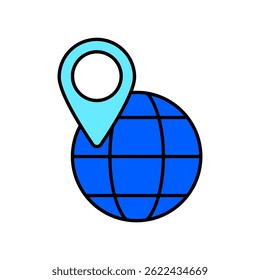 Icoon is een geolocatie, geïsoleerd tegen een schone achtergrond.