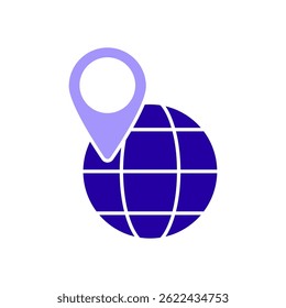 Icoon is een geolocatie, geïsoleerd tegen een schone achtergrond.