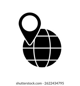 Icoon is een geolocatie, geïsoleerd tegen een schone achtergrond.