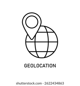 Icoon is een geolocatie, geïsoleerd tegen een schone achtergrond.