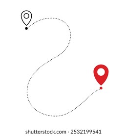 Icon of geolocation pin. Vector illustration. Isolated objects on white background.