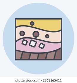 Icon Geological. related to Mining symbol. color mate style. simple design editable. simple illustration
