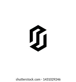 icon geometric with black vector