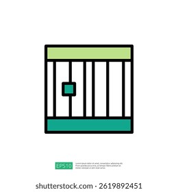 Icon of a Geometric Courtroom Gavel Symbolizing Law and Judgment in a Minimalist Design