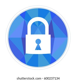 Icon geometric padlock, low poly