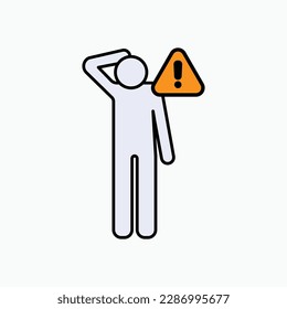 Icon Get Problem. Confuse Symbol.