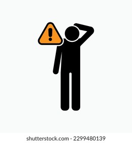 Icon Get Problem. Confuse Symbol.