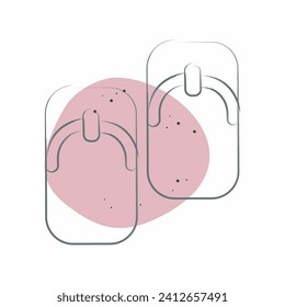 Icon Geta. related to Sakura Festival symbol. Color Spot Style. simple design editable. simple illustration