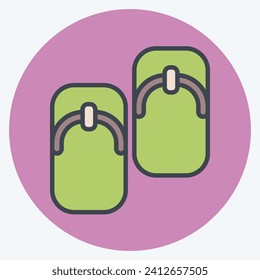 Icon Geta. related to Sakura Festival symbol. color mate style. simple design editable. simple illustration