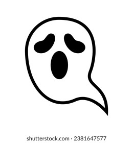 icon ghost boo halloween, Halloween icon, Spooky, Scary, Horor, Simple and Minimalist icon