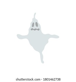 icon of ghost over white background, flat style, vector illustration