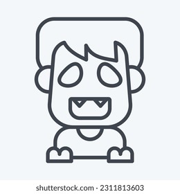 Icon Ghost. related to Halloween symbol. line style. simple design editable. simple illustration