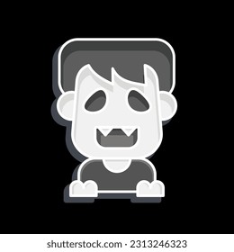 Icon Ghost. related to Halloween symbol. glossy style. simple design editable. simple illustration