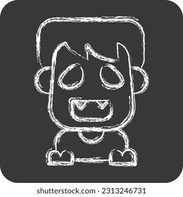 Icon Ghost. related to Halloween symbol. chalk Style. simple design editable. simple illustration