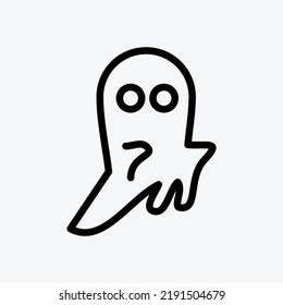 Icon Ghost. suitable for Halloween symbol. line style. simple design editable. design template vector. simple illustration