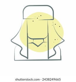 Icon Ghutra. related to Qatar symbol. Color Spot Style. simple design illustration.