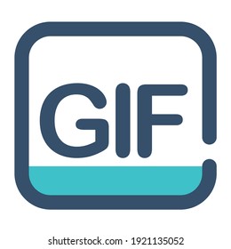 imagen gif de icono con estilo de línea rellena y color azul