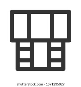 Icon gift box in outline style. vector illustration and editable stroke. Isolated on white background.