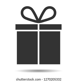 Icon gift box. Present.