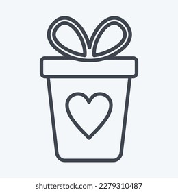 Icon Gift Box. related to Black Friday symbol. shopping. simple illustration