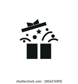 Icon of the gift box. Simple vector illustration on a white background.
