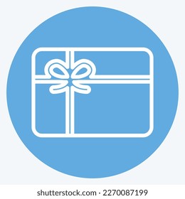 Icon Gift Card. related to Contactless symbol. Blue Eyes Style. simple design editable. simple illustration