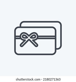 Icon Gift Card. suitable for Business symbol. line style. simple design editable. design template vector. simple symbol illustration