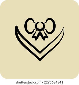 Icon Gift. related to Decoration symbol. hand drawn style. simple design editable. simple illustration