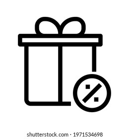 Icon Gift With Style Outline