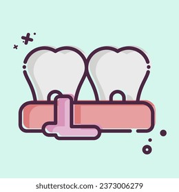 Icon Gingivitis. related to Dentist symbol. MBE style. simple design editable. simple illustration