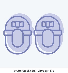 Icon Girl Shoe. related to Kindergarten symbol. two tone style. design editable