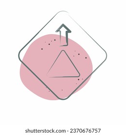 Icon Give Way. related to Road Sign symbol. Color Spot Style. simple design editable. simple illustration