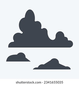 Icon Glacier. related to Argentina symbol. glyph style. simple design editable. simple illustration