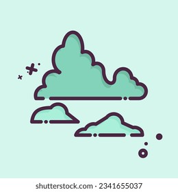 Icon Glacier. related to Argentina symbol. MBE style. simple design editable. simple illustration