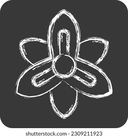 Icon Gladiolus. related to Flowers symbol. chalk Style. simple design editable. simple illustration