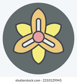 Icon Gladiolus. related to Flowers symbol. color mate style. simple design editable. simple illustration