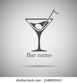 The icon of the glass. The logo of the bar or restaurant.